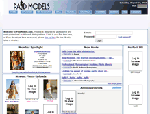 Tablet Screenshot of paidmodels.com